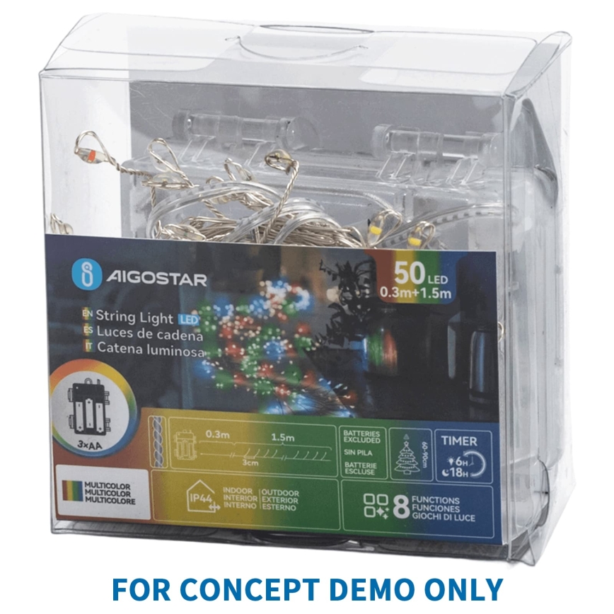 Aigostar - LED Χριστουγεννιάτικα φωτάκια για εξωτερικούς χώρους 2000xLED/8 λειτουργίες 53m IP44 ψυχρό λευκό