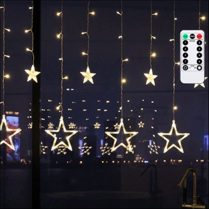 Aigostar - LED εξωτερική  γιρλάντα 120xLED/8 λειτουργίες 3x0,6 m IP44 θερμό λευκό + τηλεχειριστήριο