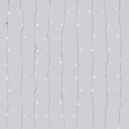 Aigostar - LED εξωτερική χριστουγεννιάτικη γιρλάντα 156xLED/8 λειτουργίες 3xAA 4,2x1,2m IP44 ψυχρό λευκό