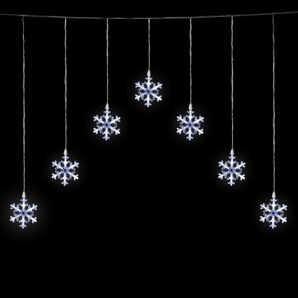 Aigostar - LED Εξωτερική χριστουγεννιάτικη γιρλάντα 84xLED/8 λειτουργίες 1,2x1m IP44 ψυχρό λευκό νιφάδες