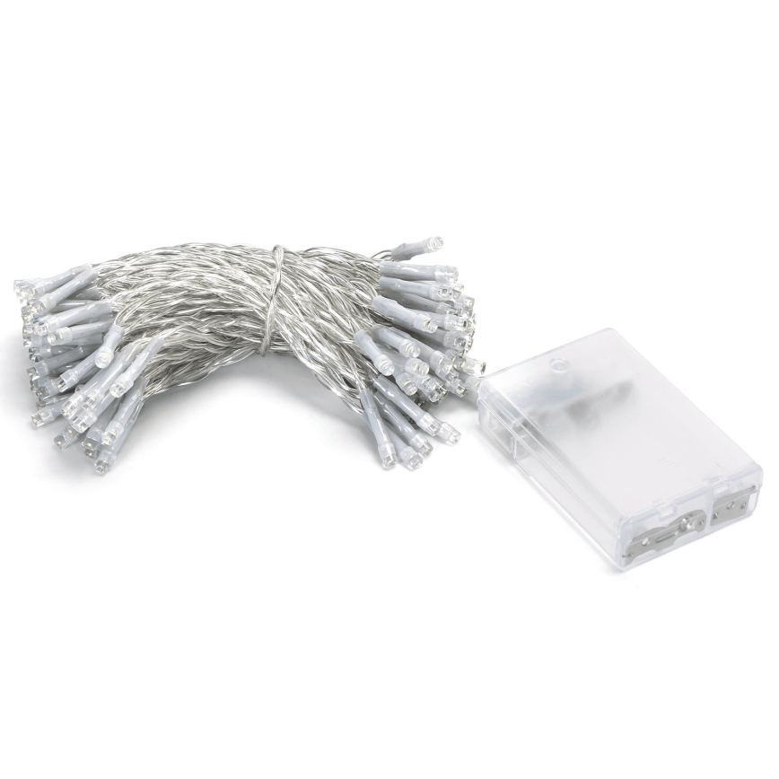 Aigostar - LED Χριστουγεννιάτικη γιρλάντα 100xLED/3xAA 10,3m ψυχρό λευκό