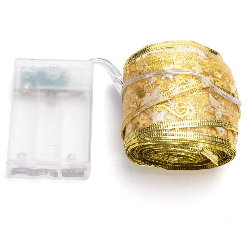 Aigostar - Χριστουγεννιάτικα φωτάκια LED 100xLED/3xAA 10 m, θερμό λευκό, χρυσό