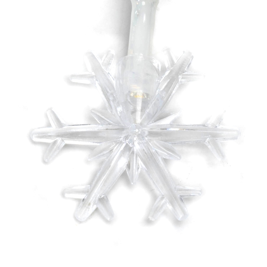 Aigostar - LED χριστουγεννιάτικη γιρλάντα 10xLED/3xAA 1,5m, θερμό λευκό, με νιφάδες