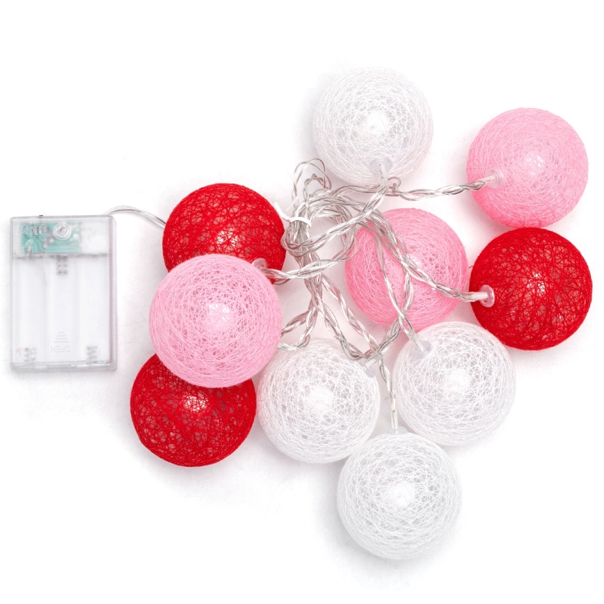 Aigostar - LED χριστουγεννιάτικη γιρλάντα 10xLED/3xAA 2m θερμό λευκό