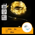 Aigostar - LED Χριστουγεννιάτικη γιρλάντα 20xLED/3xAA 2,3m θερμό λευκό