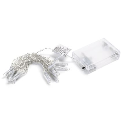 Aigostar - LED χριστουγεννιάτικη γιρλάντα 20xLED/3xAA 2,3m ψυχρό λευκό