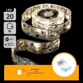 Aigostar - LED Χριστουγεννιάτικη γιρλάντα 20xLED/3xAA 2 m θερμό λευκό ασημί