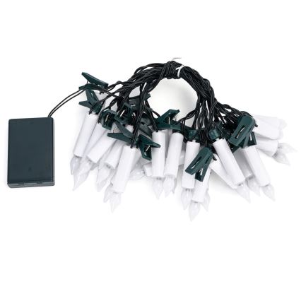 Aigostar - LED Χριστουγεννιάτικη γιρλάντα 25xLED/3xAA 5 m θερμό λευκό