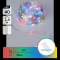 Aigostar - LED Χριστουγεννιάτικη γιρλάντα 40xLED/2x3V 4m πολύχρωμη