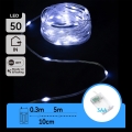 Aigostar - LED χριστουγεννιάτικη γιρλάντα 50xLED/3xAA 5,3m ψυχρό λευκό