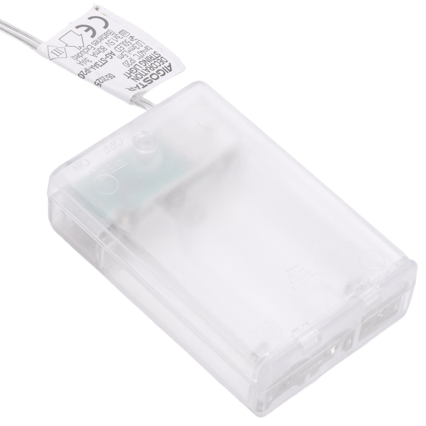 Aigostar - LED Χριστουγεννιάτικη γιρλάντα 50xLED/3xAA 5m θερμό λευκό χρυσή