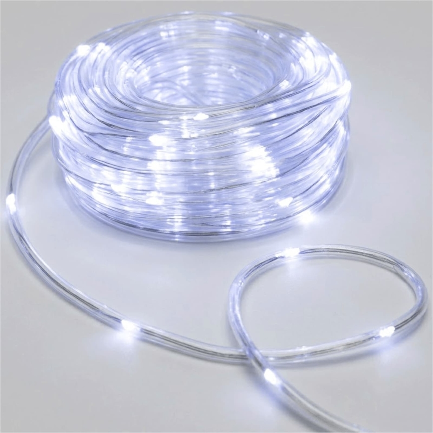 Aigostar - LED χριστουγεννιάτικα φωτάκια εξωτερικού χώρου 100xLED/8 λειτουργίες 3xAA 10,3m IP44 ψυχρό λευκό