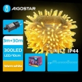 Aigostar - LED χριστουγεννιάτικη γιρλάντα εξωτερικού χώρου 300xLED/8 λειτουργίες 33m IP44 ζεστό λευκό