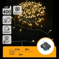 Aigostar - LED χριστουγεννιάτικη γιρλάντα εξωτερικού χώρου 400xLED/8 λειτουργίες 4xAA 20,3 m IP44 θερμό λευκό