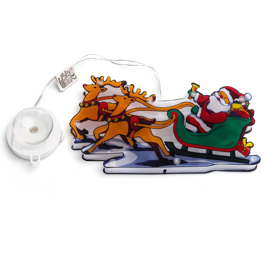 Aigostar - LED Χριστουγεννιάτικη διακόσμηση LED/3xAAA Άγιος Βασίλης με τάρανδους 13,4 εκ.