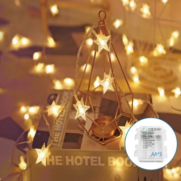 Aigostar - LED Χριστουγεννιάτικο φωτάκι 20xLED/3xAA 3,3μ αστέρια