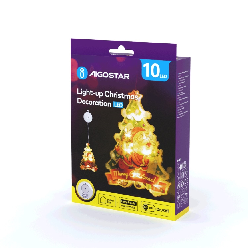 Aigostar - LED Χριστουγεννιάτικη διακόσμηση LED/3xAAA δέντρο 15εκ