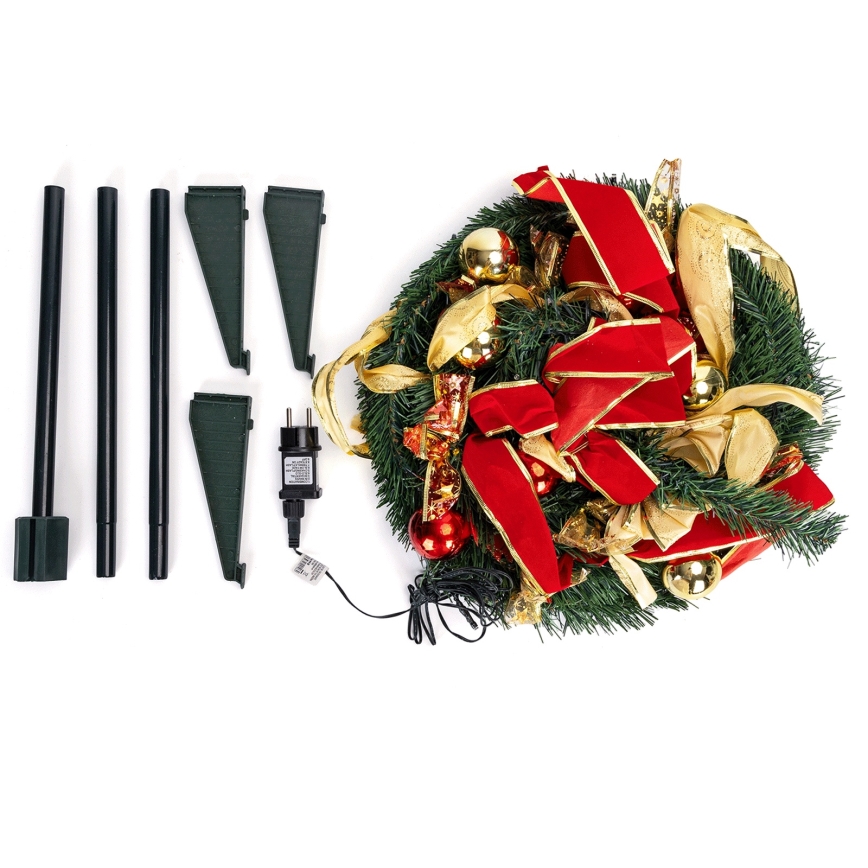 Aigostar - Εξωτερικό χριστουγεννιάτικο δέντρο LED 100xLED 1,5m IP44 κόκκινο και ψυχρό λευκό