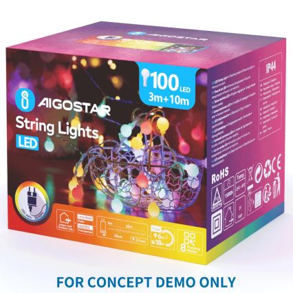 Aigostar - LED Χριστουγεννιάτικος υπαίθριος προβολέας χιονονιφάδων LED/5W/230V IP44 πολύχρωμος