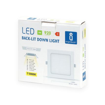 Aigostar - LED χωνευτό φωτιστικό LED/9W/230V 3000K 14,5x14,5 cm λευκό
