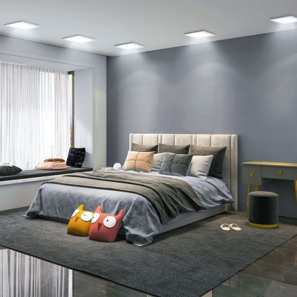 Aigostar - LED χωνευτό φωτιστικό οροφής LED/12W/230V 6500K 17,5x17,5 cm λευκό