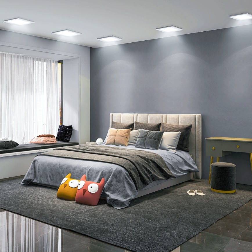 Aigostar - LED χωνευτό φωτιστικό οροφής LED/12W/230V 6500K 17,5x17,5 cm λευκό