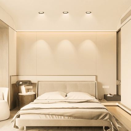 Aigostar - LED Χωνευτό φωτιστικό οροφής μπάνιου  LED/4,8W/230V 3000K μαύρο IP65