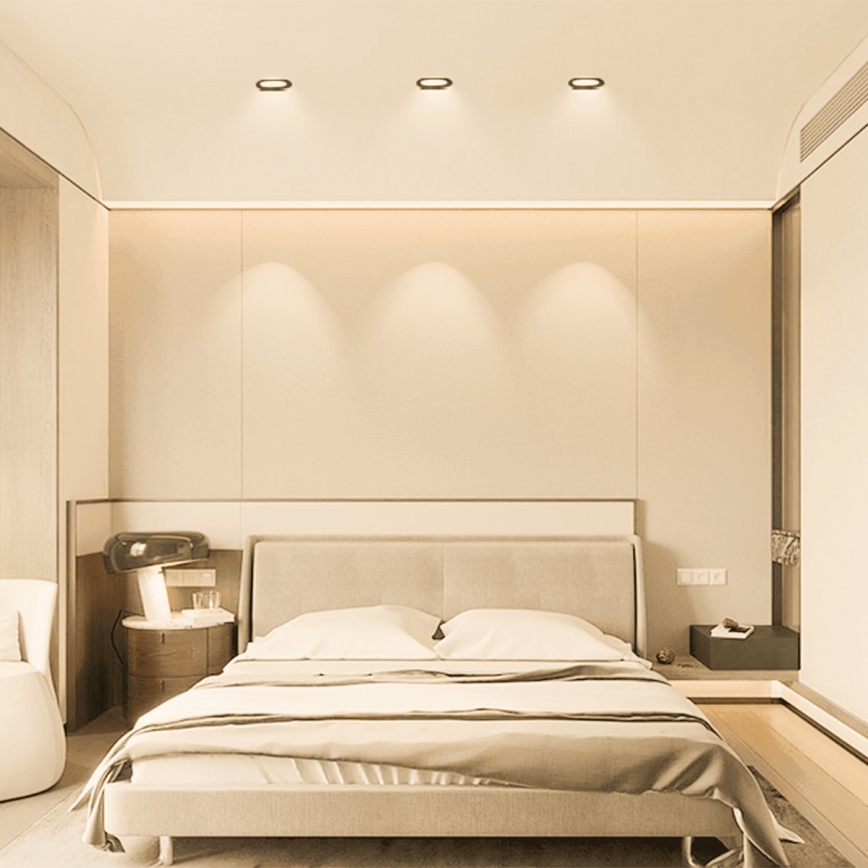 Aigostar - LED Χωνευτό φωτιστικό οροφής μπάνιου  LED/4,8W/230V 3000K μαύρο IP65