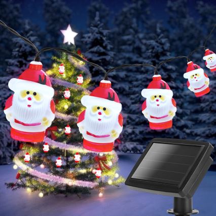 Aigostar - LED Χριστουγεννιάτικα ηλιακά λαμπάκια 10xLED/3,8 m IP44 ψυχρό λευκό 400 mAh