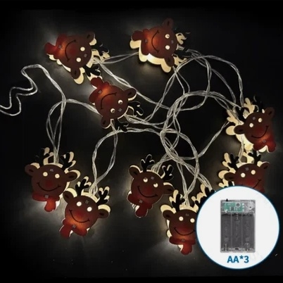 Aigostar - LED Χριστουγεννιάτικη γιρλάντα 20xLED/3xAA 3m ζεστό λευκό τάρανδος