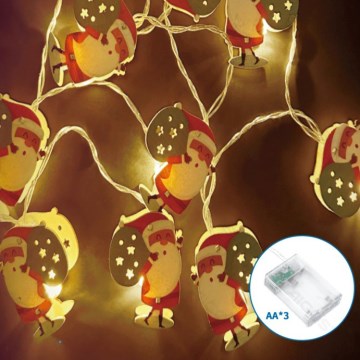 Aigostar - LED χριστουγεννιάτικη γιρλάντα 20xLED/3xAA 3m θερμό λευκό Άγιος Βασίλης