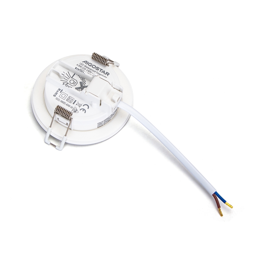 Aigostar - LED Χωνευτό φωτιστικό οροφής μπάνιου  LED/4,8W/230V 6500K λευκό IP65
