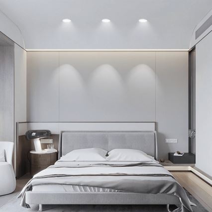 Aigostar - LED Χωνευτό φωτιστικό οροφής μπάνιου  LED/4,8W/230V 6500K μαύρο IP65