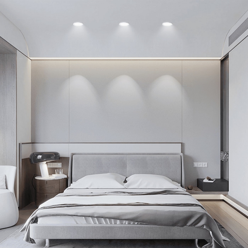 Aigostar - LED Χωνευτό φωτιστικό οροφής μπάνιου  LED/4,8W/230V 6500K μαύρο IP65
