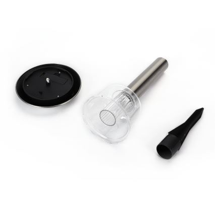 Aigostar - Ηλιακή λάμπα LED LED/0,08W/2V 36,6 cm 3000K IP44 ματ χρώμιο