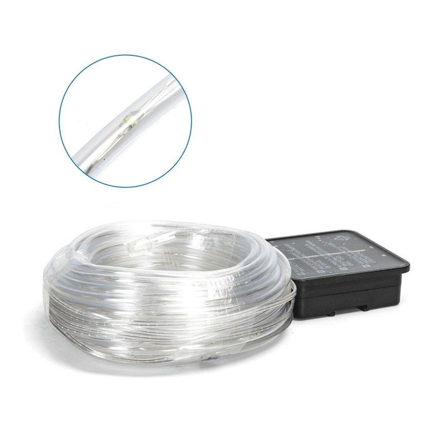 Aigostar - Ηλιακή LED γιρλάντα 100xLED/8 λειτουργίες 12m IP65 ψυχρό λευκό 800 mAh