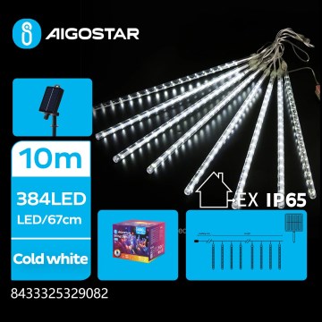 Aigostar - Ηλιακή LED γιρλάντα 384xLED/13m IP65 1200 mAh ψυχρό λευκό