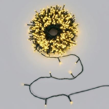 Aigostar - Ηλιακή LED Χριστουγεννιάτικη Γιρλάντα 200 LED/8 λειτουργίες 22 m IP65 θερμό λευκό 800 mAh