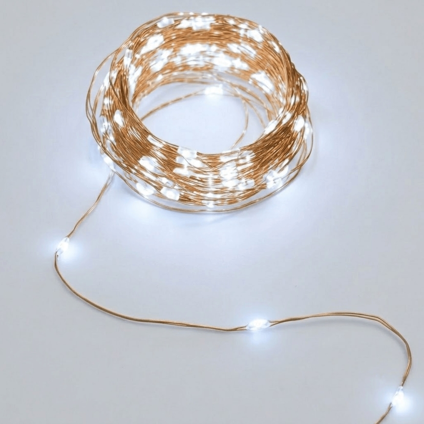 Aigostar - Ηλιακή γιρλάντα LED 200xLED/8 λειτουργίες 22 m IP65 ψυχρό λευκό 800 mAh