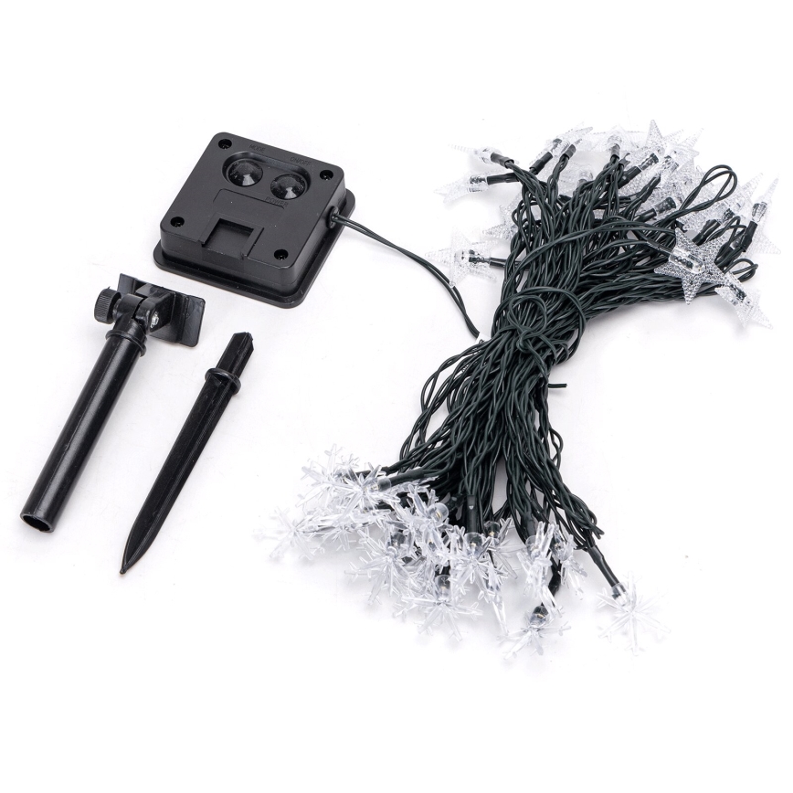 Aigostar - Ηλιακή γιρλάντα LED 50xLED/8 λειτουργίες 12m 800mAh IP65 θερμό λευκό