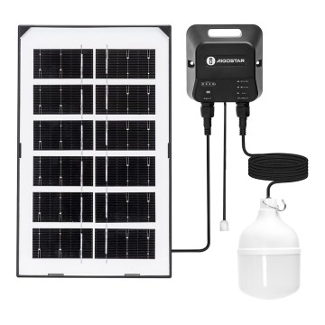 Aigostar - Ηλιακό φωτιστικό LED/35W/12V 3000 mAh 6500K IP65 διάμ. 10 cm + τηλεχειριστήριο
