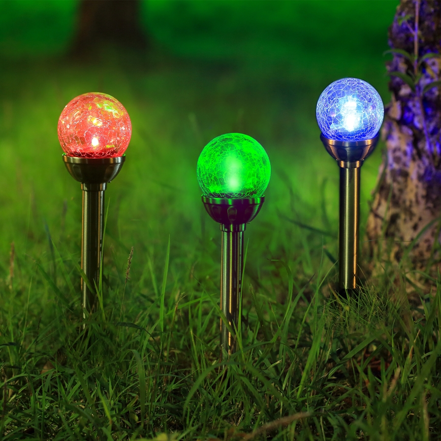 Aigostar - Ηλιακό φωτιστικό LED RGB LED/0,08W/2V IP44 200 mAh