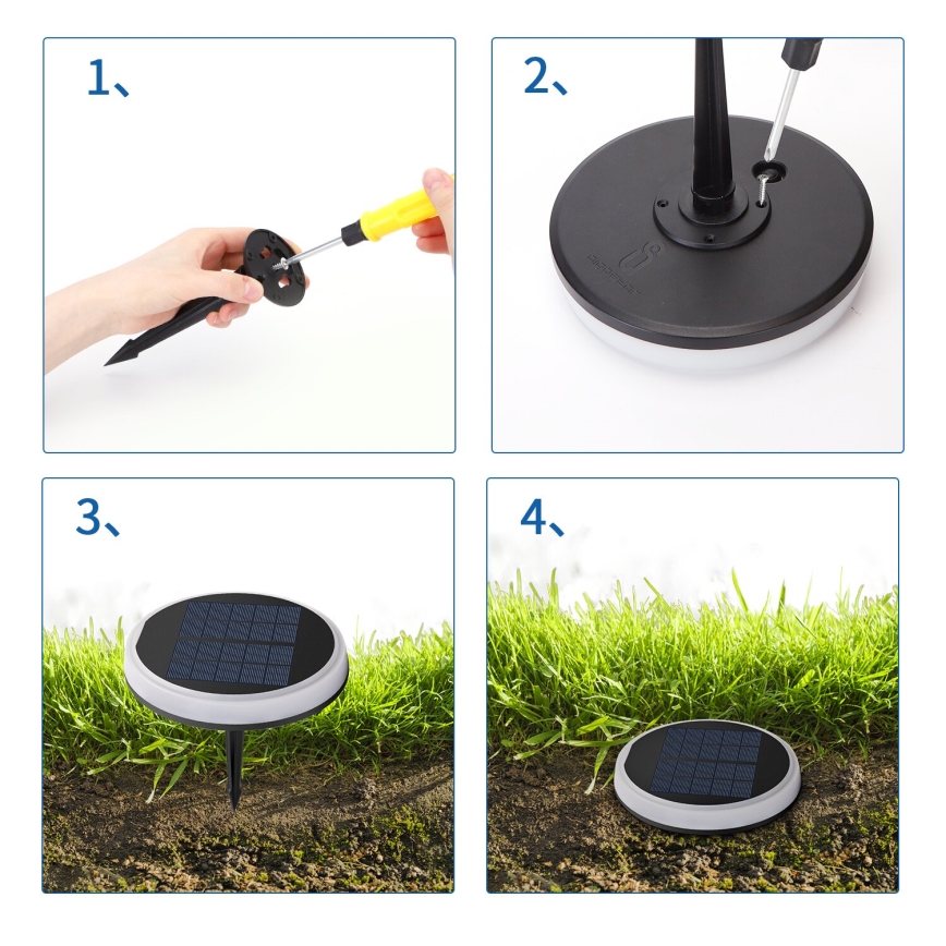 Aigostar - Ηλιακό φωτιστικό LED RGB LED/0,6W/3,7V IP65