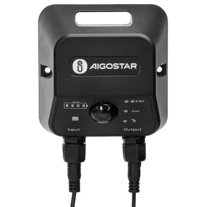 Aigostar - LED ηλιακό φωτιστικό με αισθητήρα 2xLED/35W/12V 6000 mAh 6500K IP65 διάμ. 15 εκ. + τηλεχειριστήριο