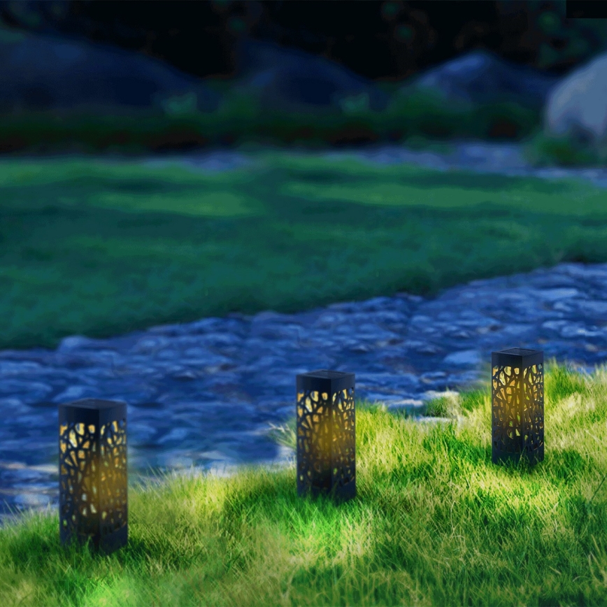 Aigostar - Ηλιακή LED λάμπα LED/0,006W/1,2V 100 mAh 28,5 cm μαύρη 3000K IP44