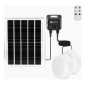 Aigostar - Ηλιακό LED φωτιστικό οροφής με αισθητήρα 2xLED/70W/3,7V 12000 mAh IP65 + τηλεχειριστήριο