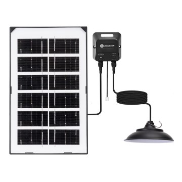 Aigostar - Ηλιακό κρεμαστό φωτιστικό LED LED/35W/12V 3000 mAh 6500K διάμετρος 15 cm + τηλεχειριστήριο