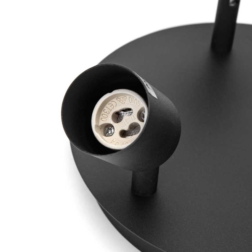 Aigostar - Σποτ φωτιστικό 3x GU10/60W/230V, μαύρο