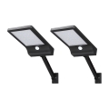 Aigostar - Σετ 2x LED ηλιακών υπαίθριων λαμπών δρόμου με αισθητήρα LED/3W/3,7V1800 mAh IP44 3000/4000/5000K + τηλεχειριστήριο