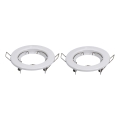 Aigostar - ΣΕΤ 2x Πλαίσιο για χωνευτό φωτιστικό GU10 Ø 8 cm λευκό
